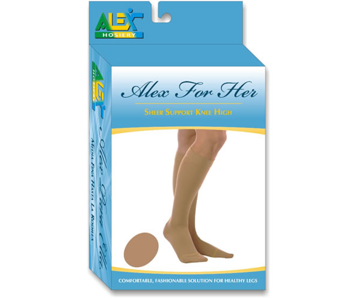 Deluxecomfort Sheer Knee High Ct Nude Mmhg Large