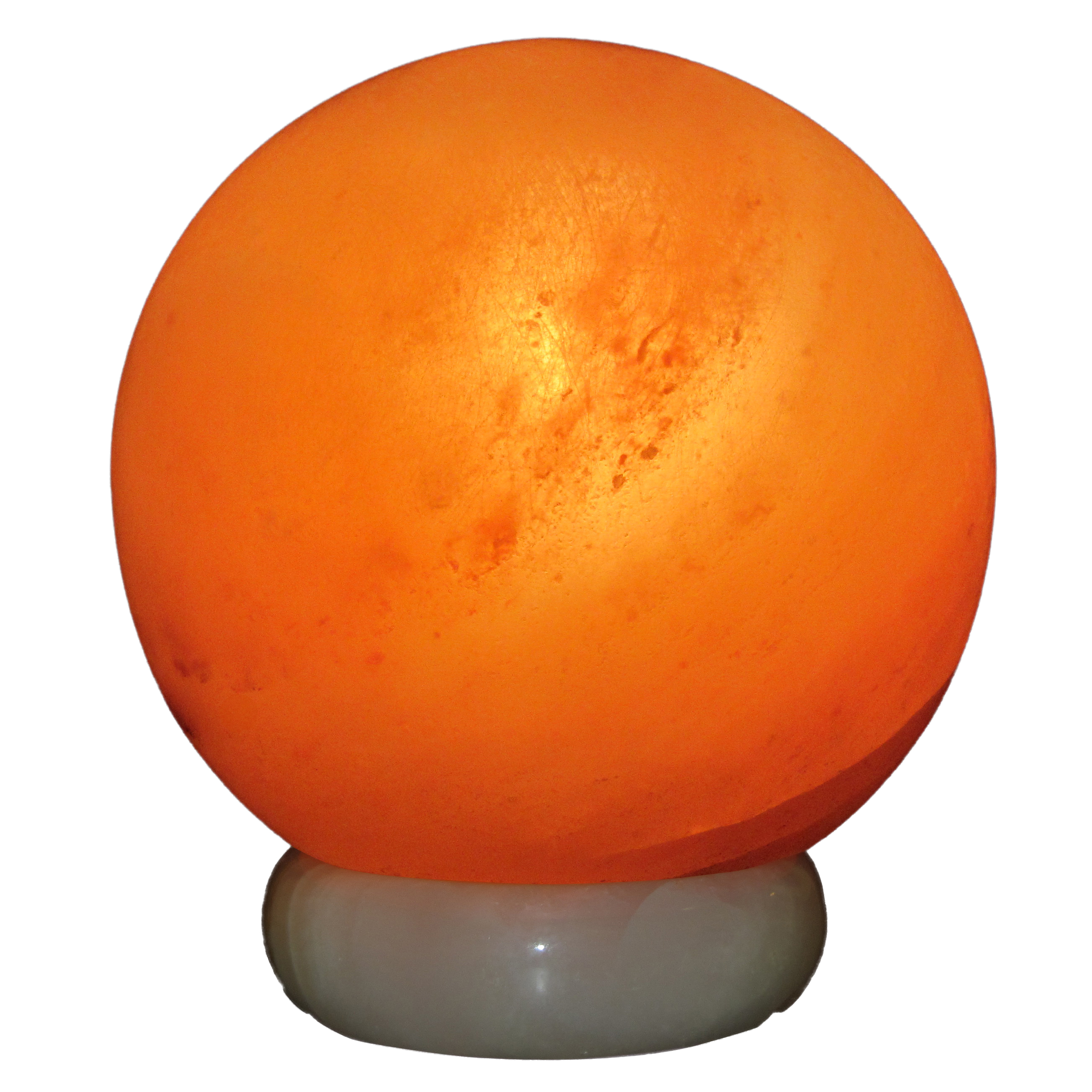 6-in. Wide - Round Crystal Salt Lamp Globe - on Onyx ... 6-in. Wide - Round Crystal Salt Lamp Globe - on Onyx ...
