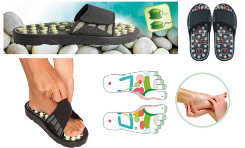 Reflexology Sandals Black Pearl