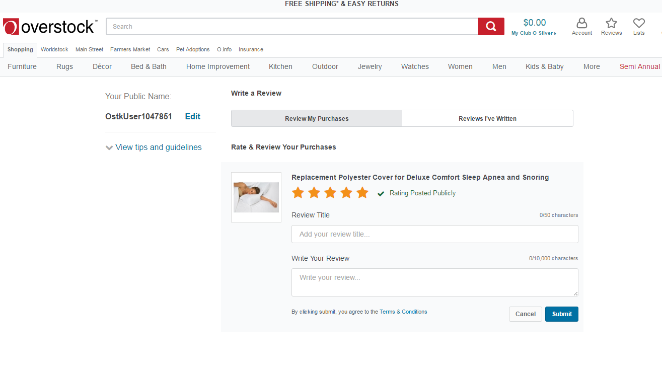 Submit review step 3