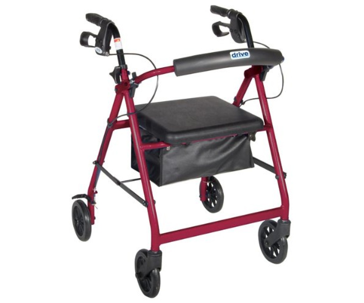 Aluminum Rollator with Fold Up and Removable Back Support