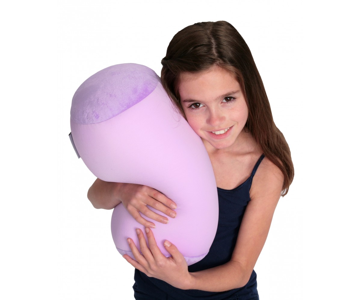 Microbead Pillow Neck Roll Bolster Pillows - Squishy Mooshi Light Purple