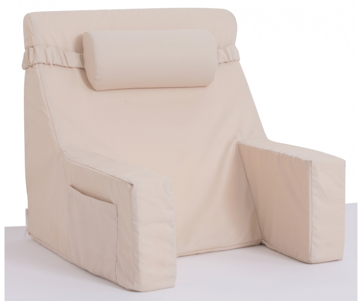 Bed Lounger With Cervical Roll - Relax In Bed Chair 
