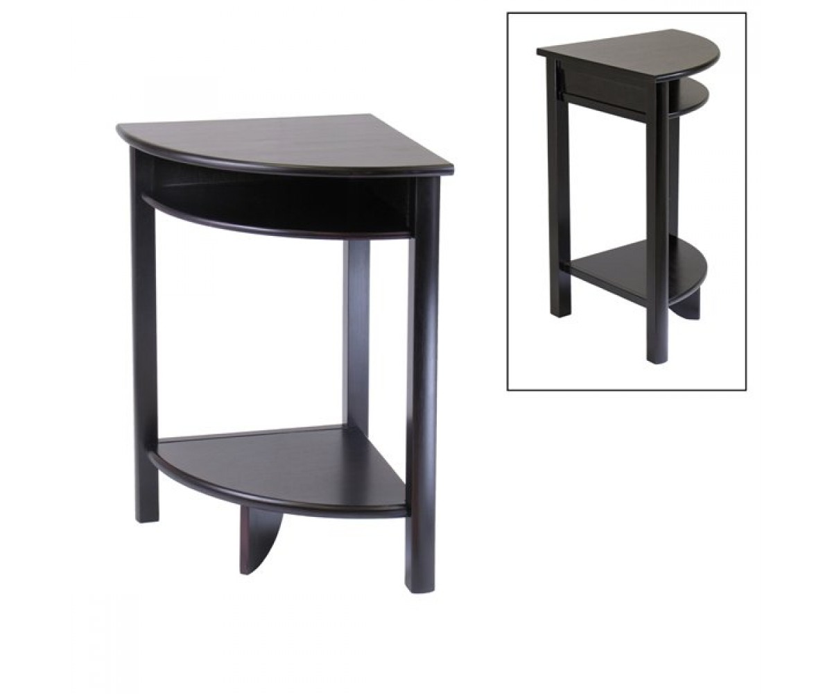 corner end table black