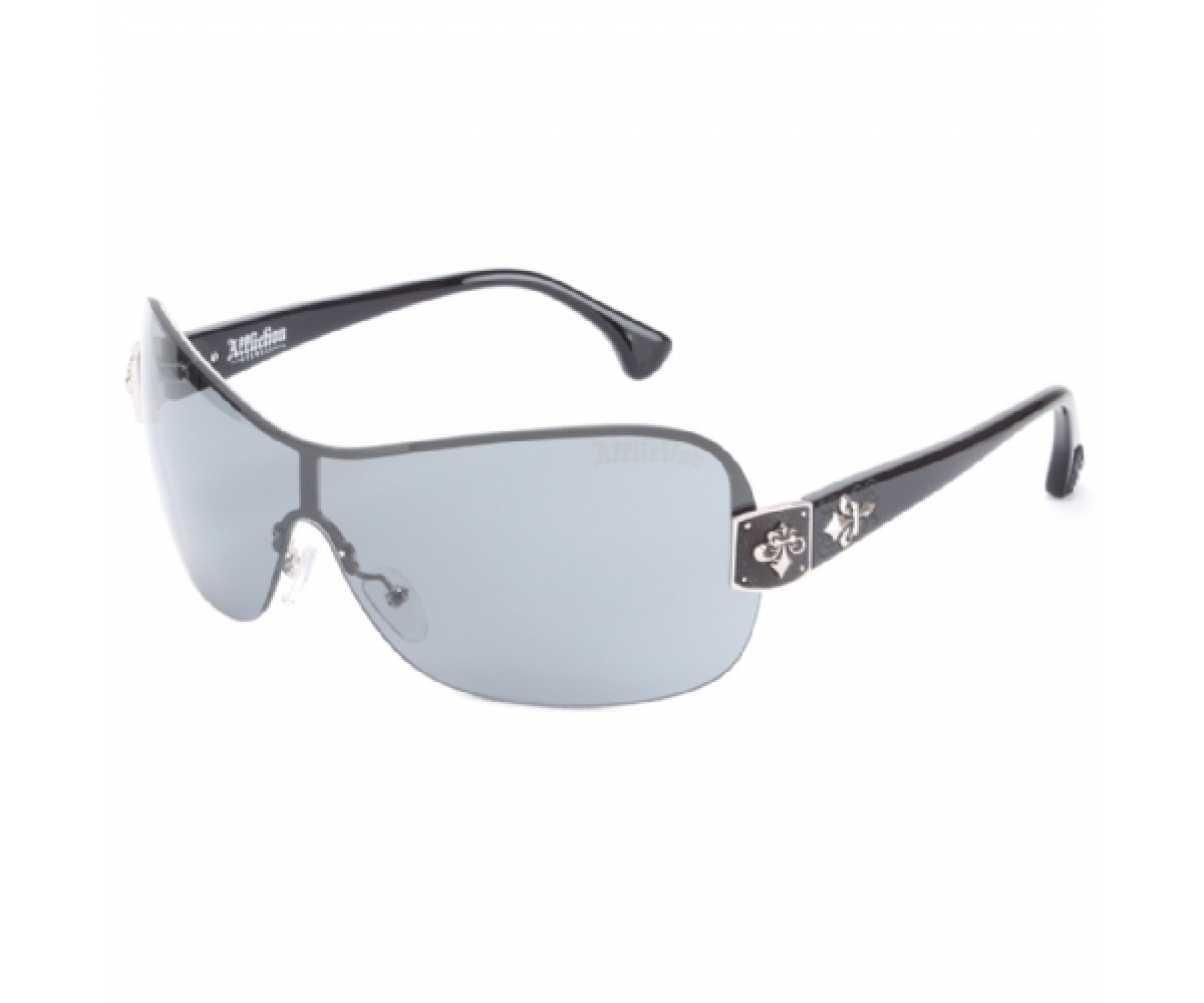 Affliction Sunglasses Moxie Shield Sunglasses Black/Silver