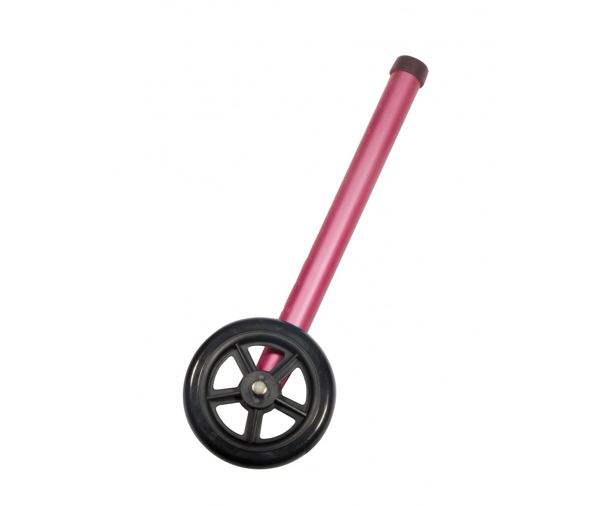 5" Pink Walker Wheels with Two Sets of Rear Glides for Use with Universal Walker