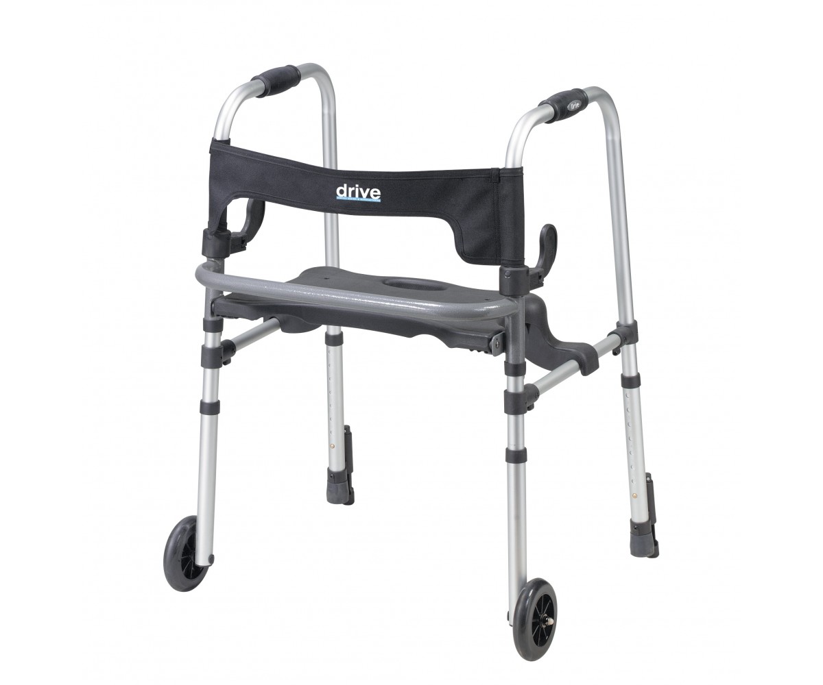Clever Lite LS Rollator Walker with Seat and Push Down Brakes