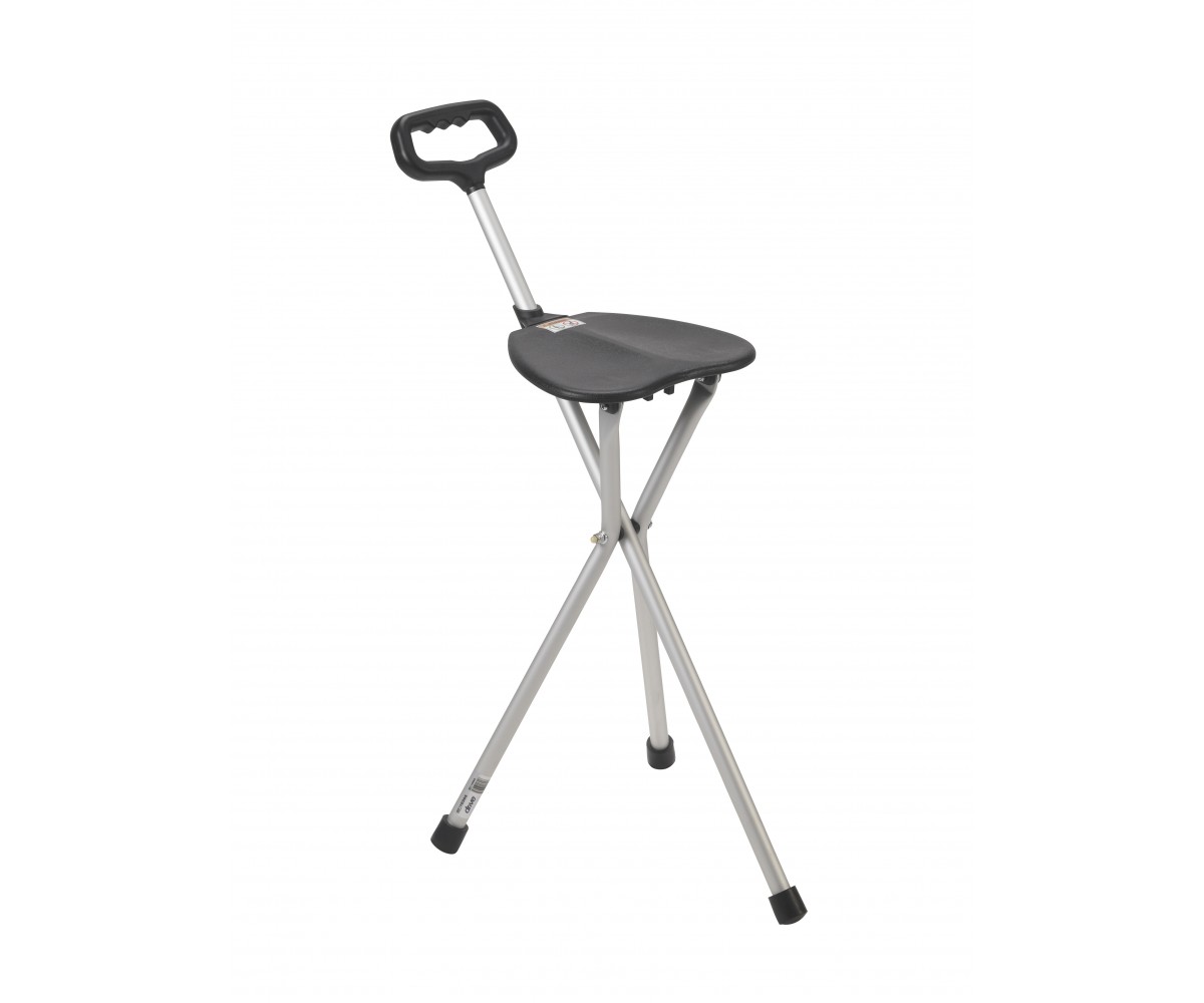 Silver Folding Lightweight Cane Seat