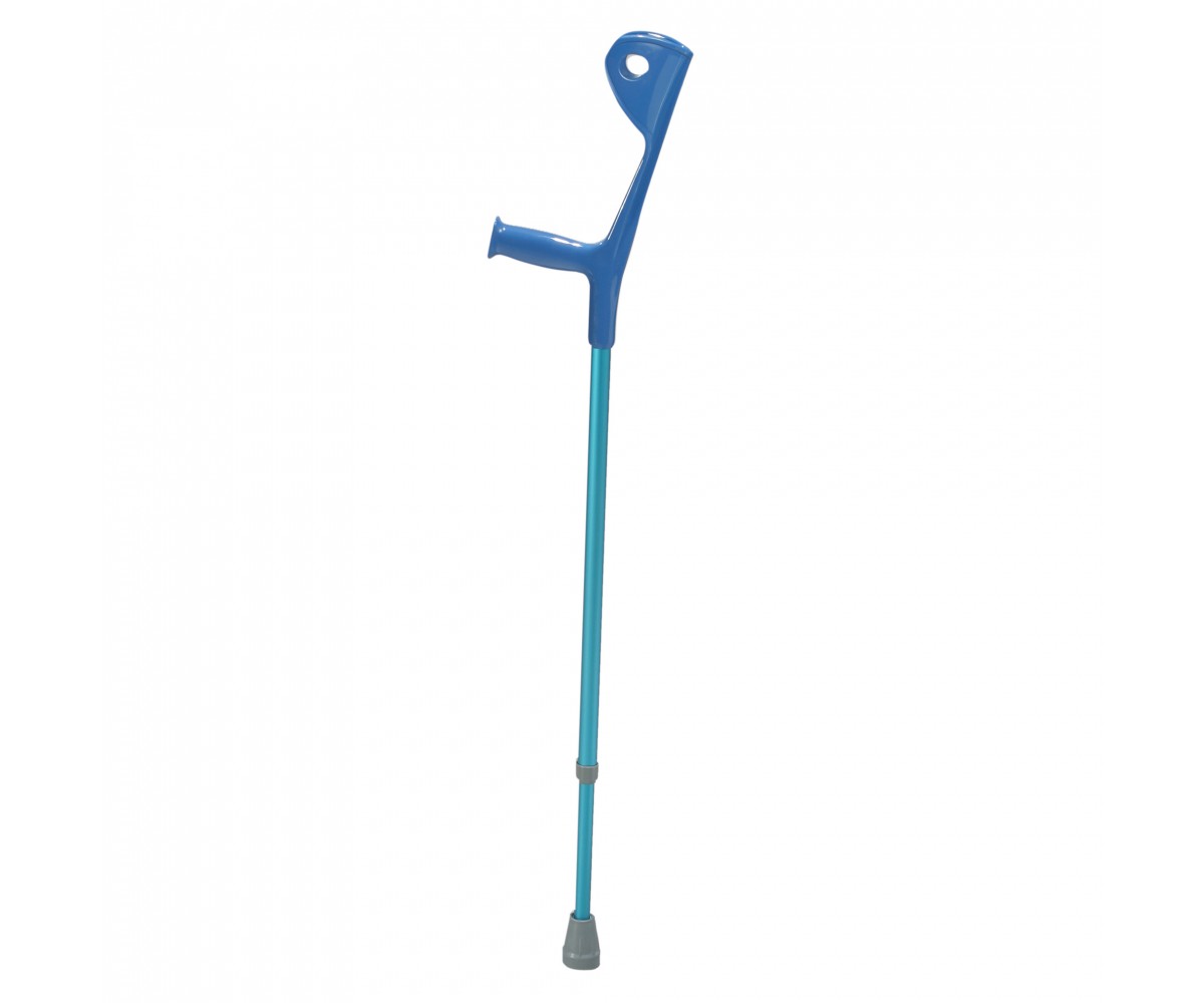 Euro Style Light Weight Blue Forearm Walking Crutch