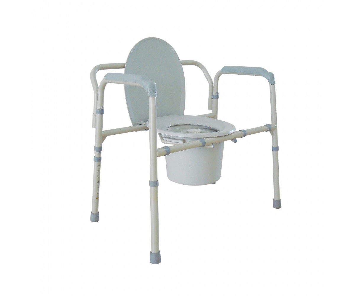 Heavy Duty Bariatric Folding Bedside Commode Seat