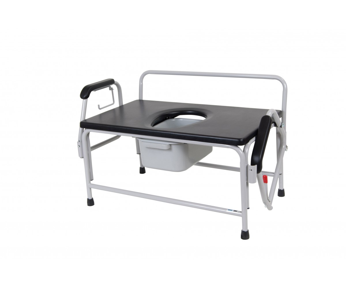 Bariatric Drop Arm Bedside Commode Seat