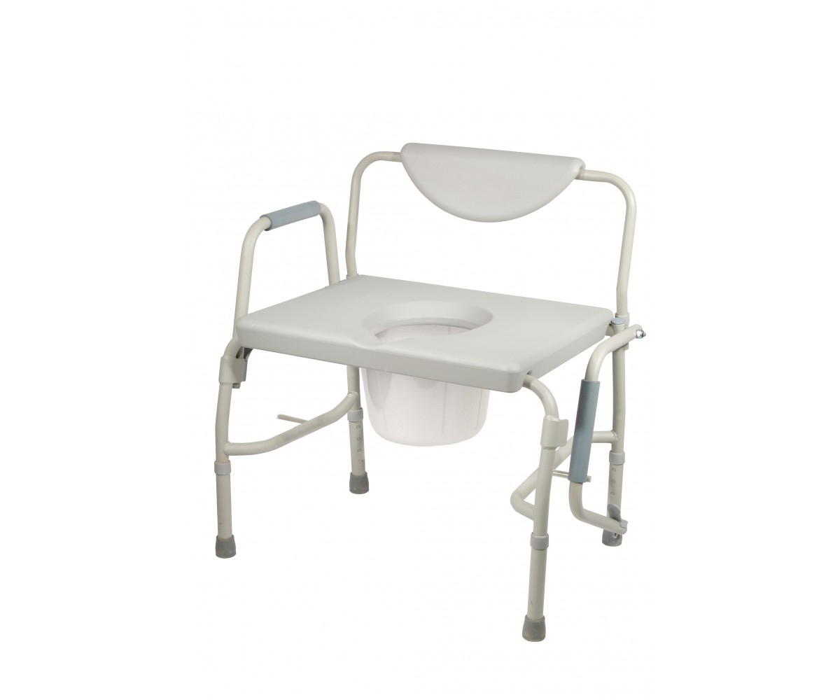Bariatric Drop Arm Bedside Commode Chair