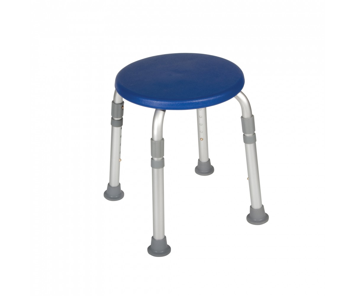 Adjustable Height Blue Bath Stool