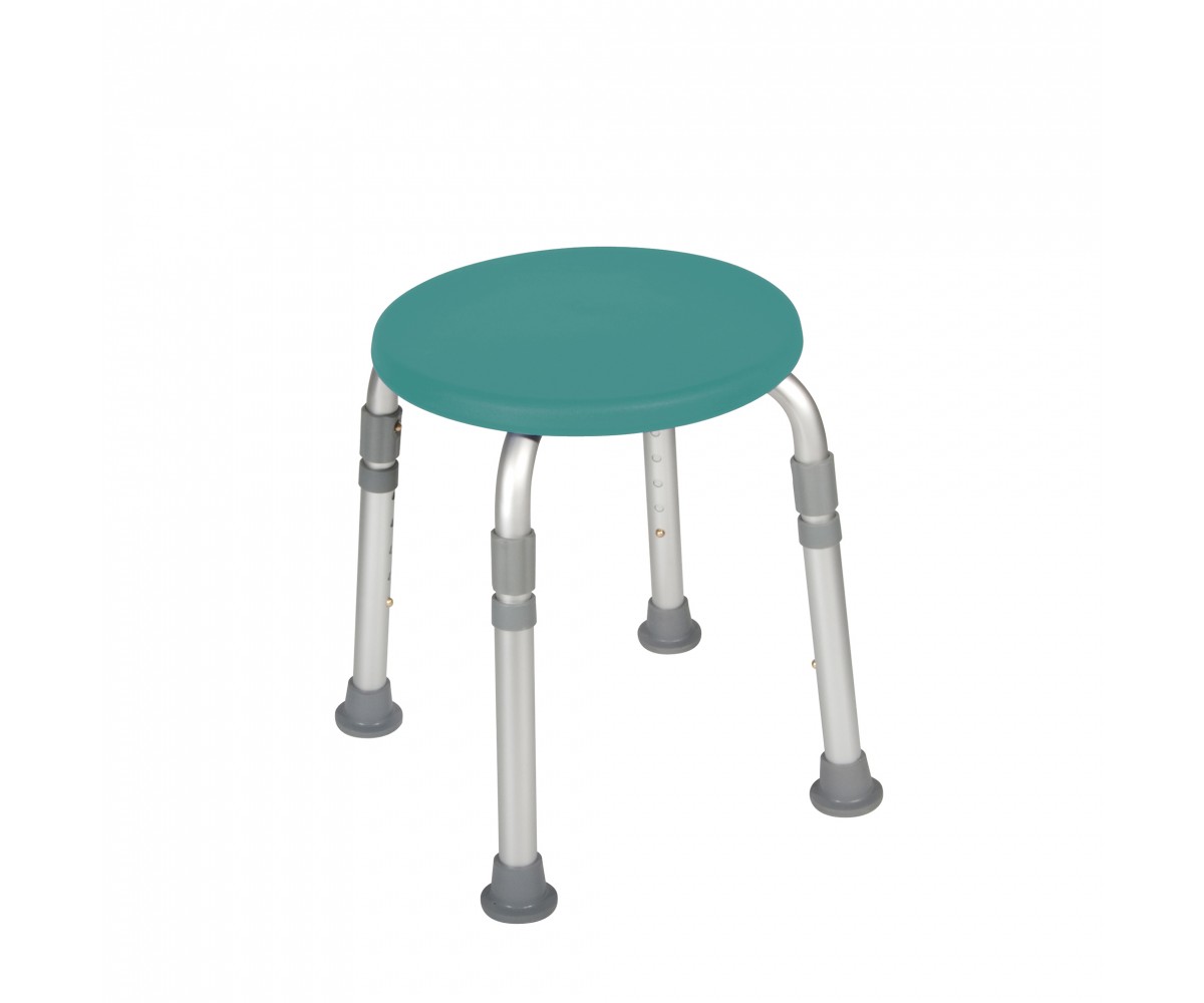 Adjustable Height Teal Bath Stool