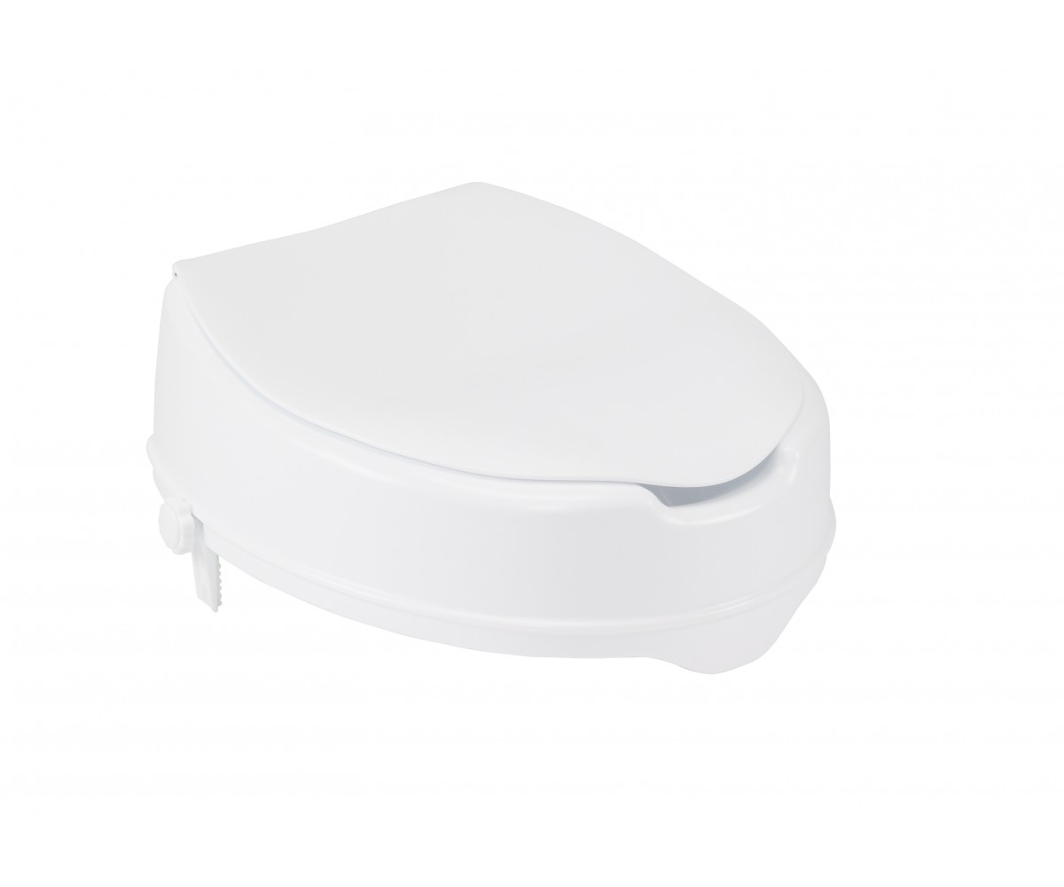 Raised Toilet Seat with Lock and Lid