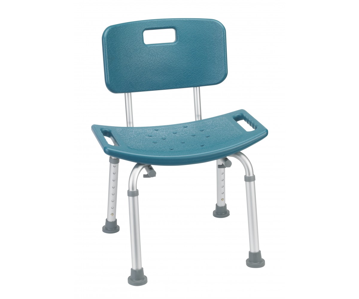 Teal Bathroom Safety Shower Tub Bench Chair with Back