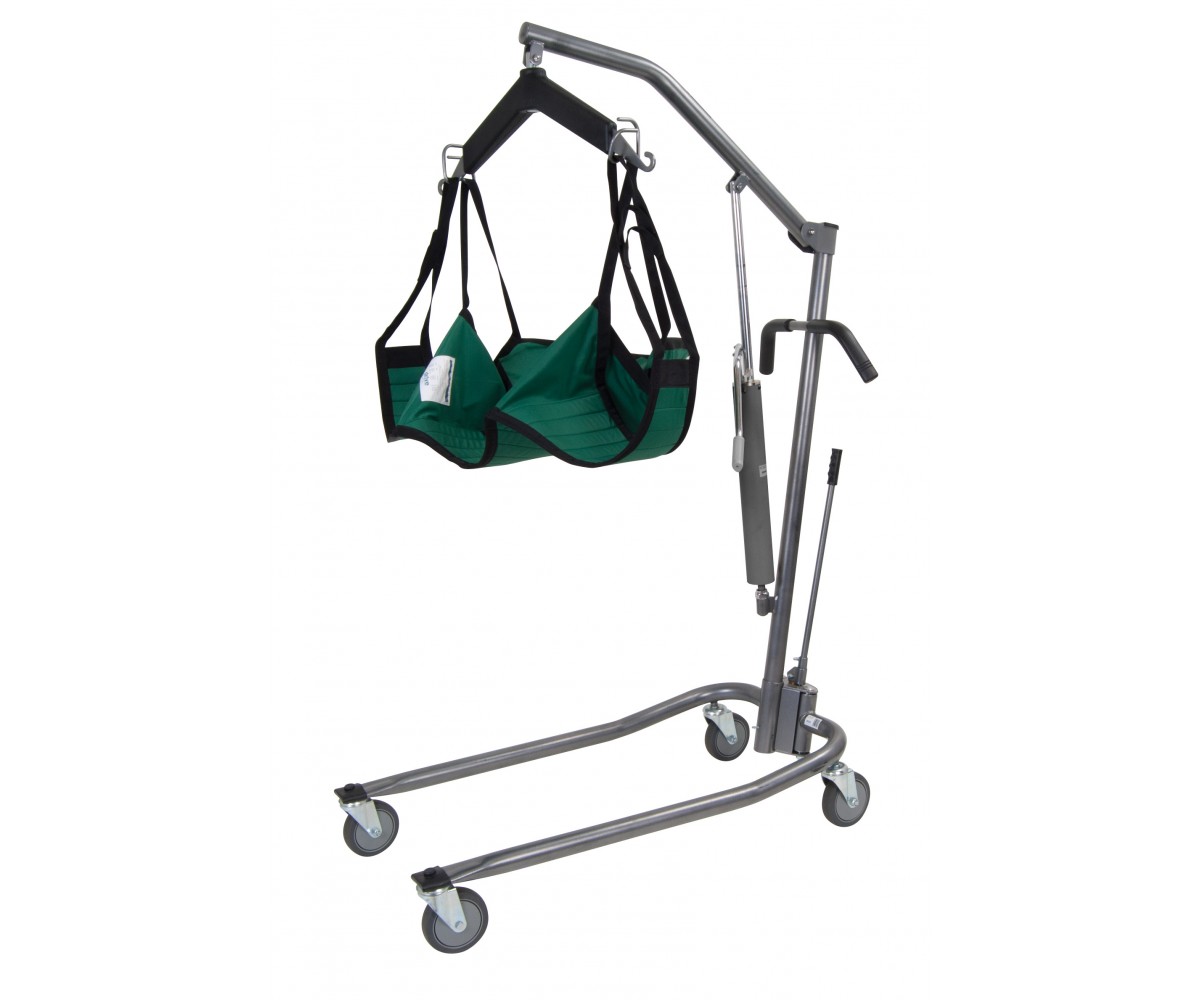 Silver Vein Hydraulic Patient Lift with Six Point Cradle with Casters