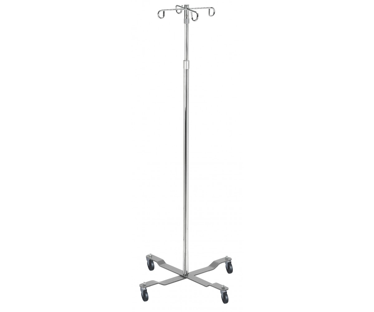 Economy Removable Top Chrome I. V. Pole