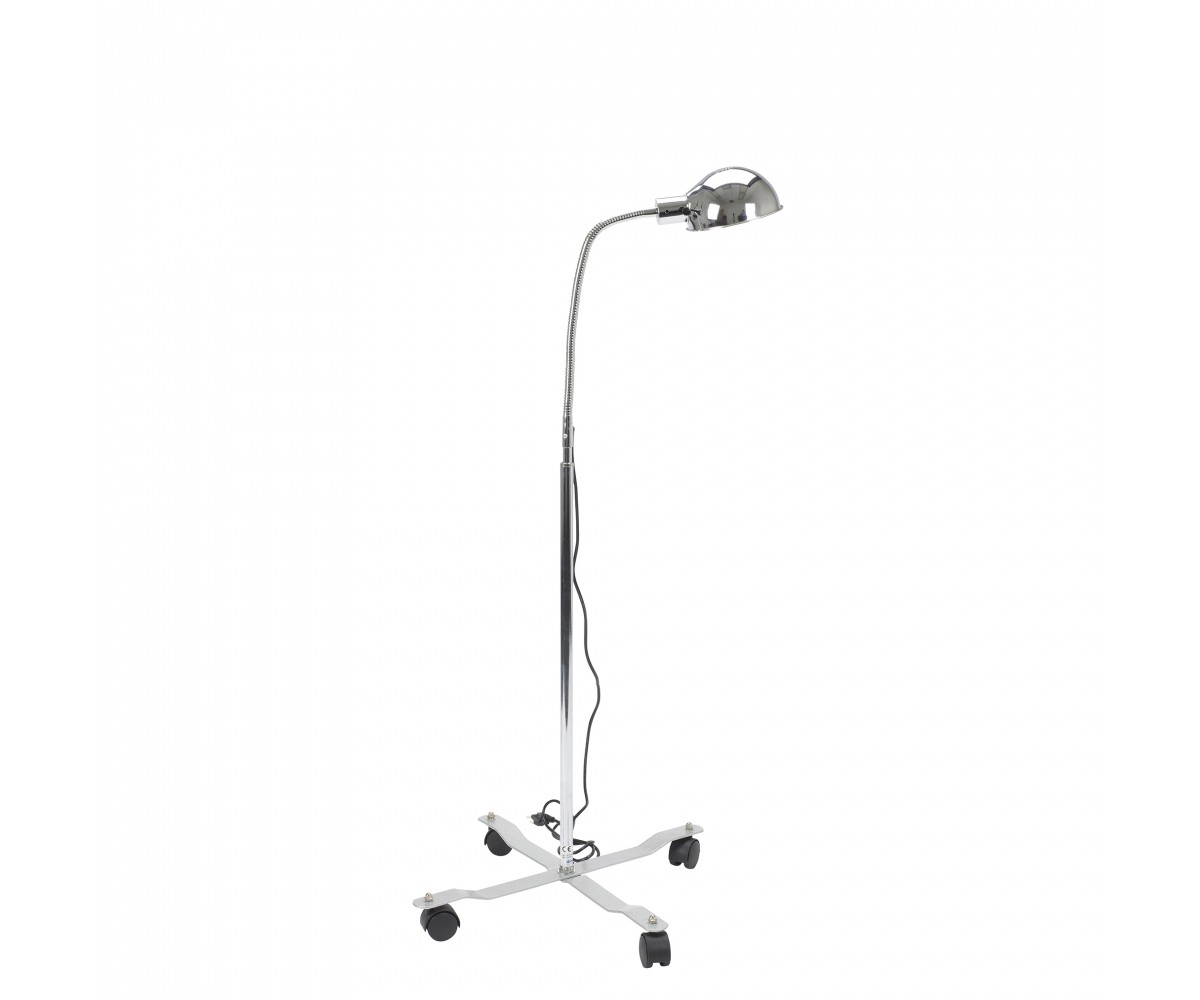 Goose Neck Exam Lamp with Dome Style Shade and Mobile Base