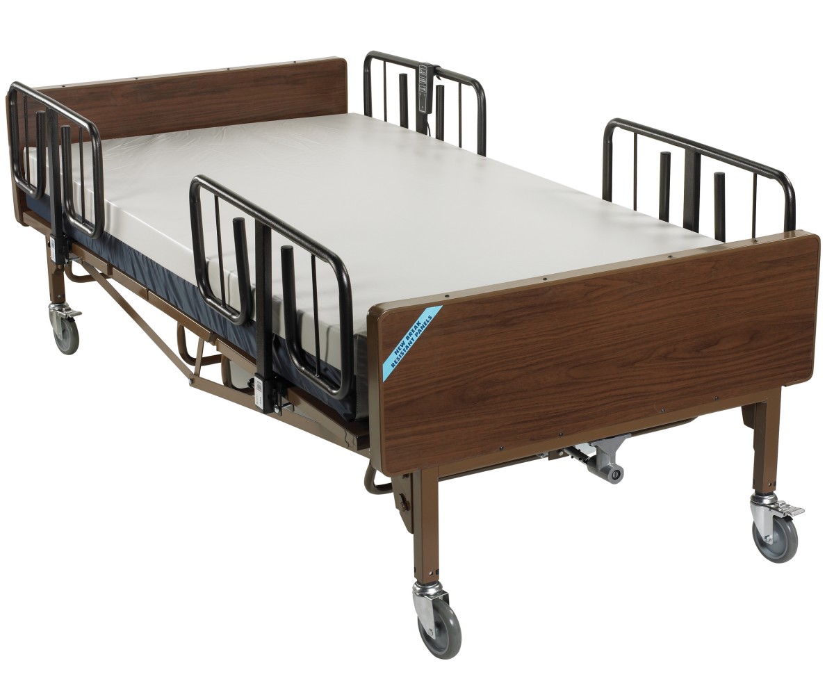 Full Electric Super Heavy Duty Bariatric Hospital Bed with Mattress and T Rails