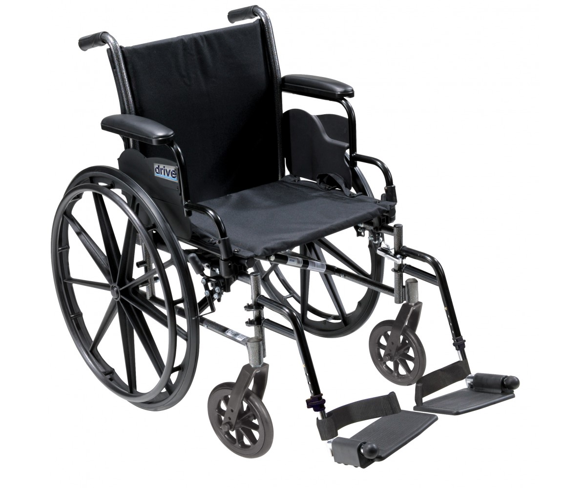 Cruiser III Light Weight Wheelchair with Flip Back Removable Desk Arms and Swing Away Footrest