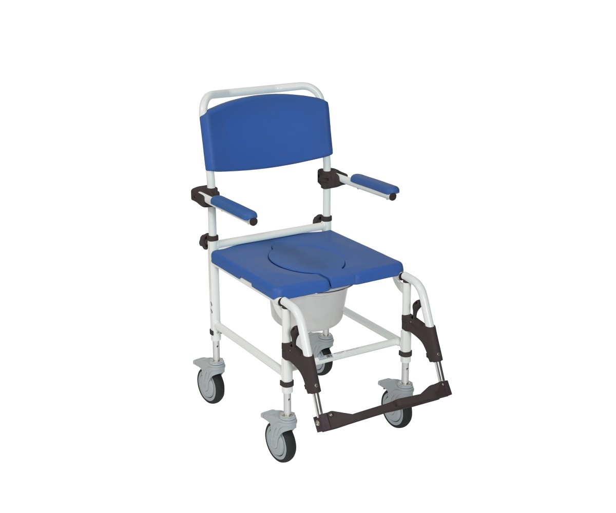 Aluminum Shower Commode Transport Chair