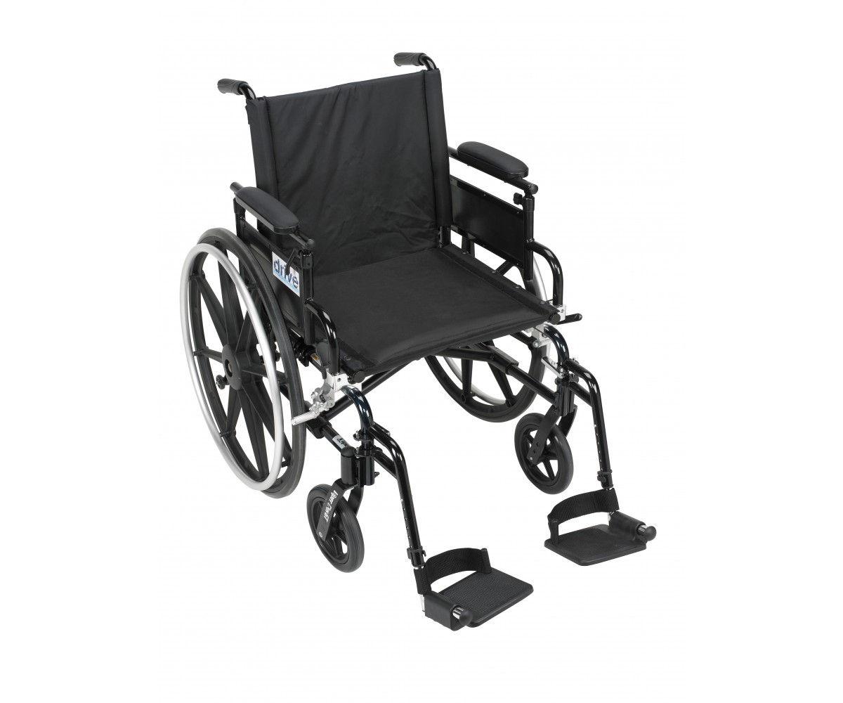 Viper Plus GT Wheelchair with Flip Back Removable Adjustable Desk Arm and Swing Away Footrest