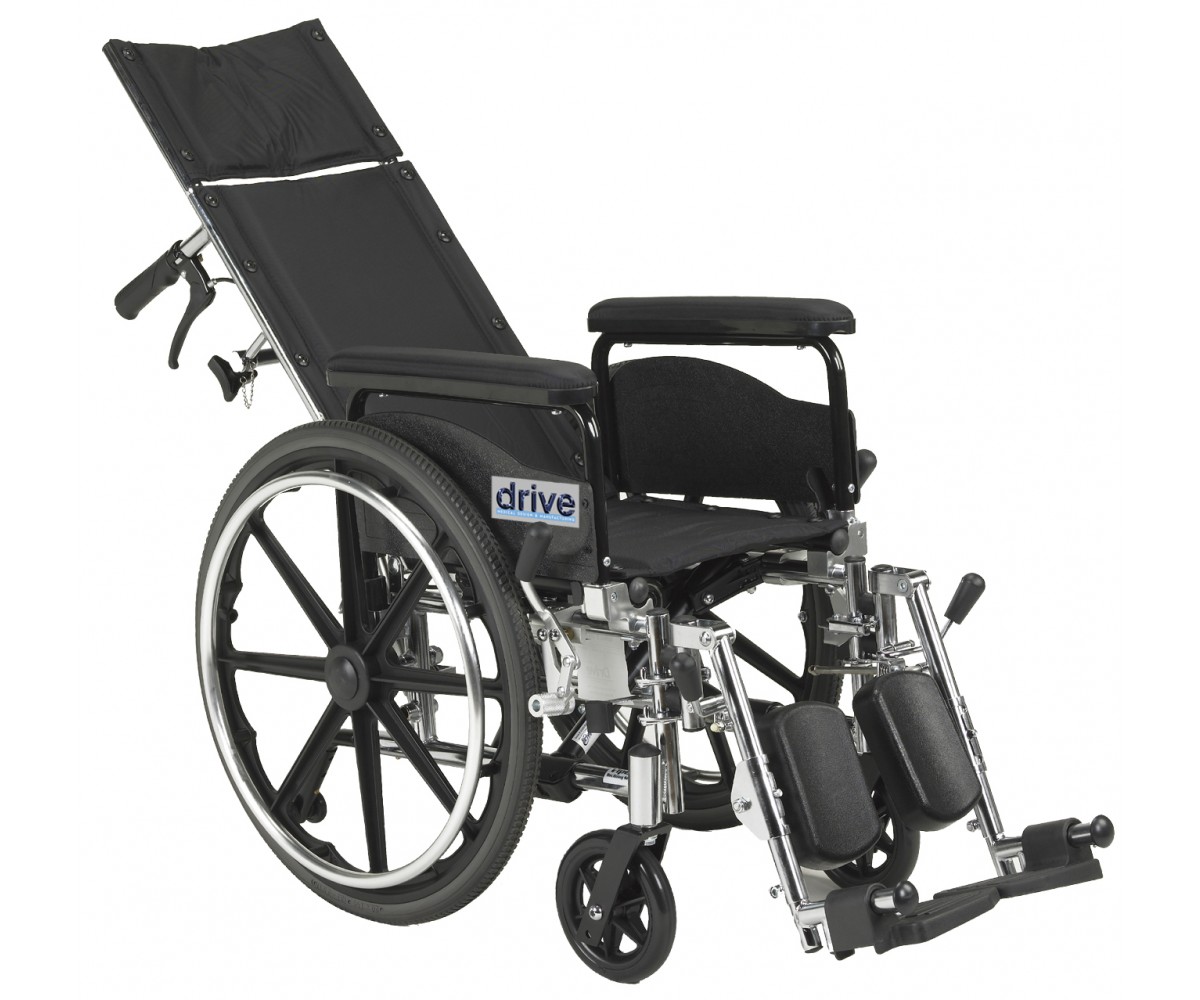 Viper Plus GT 18" Reclining Wheelchair with Full Arms