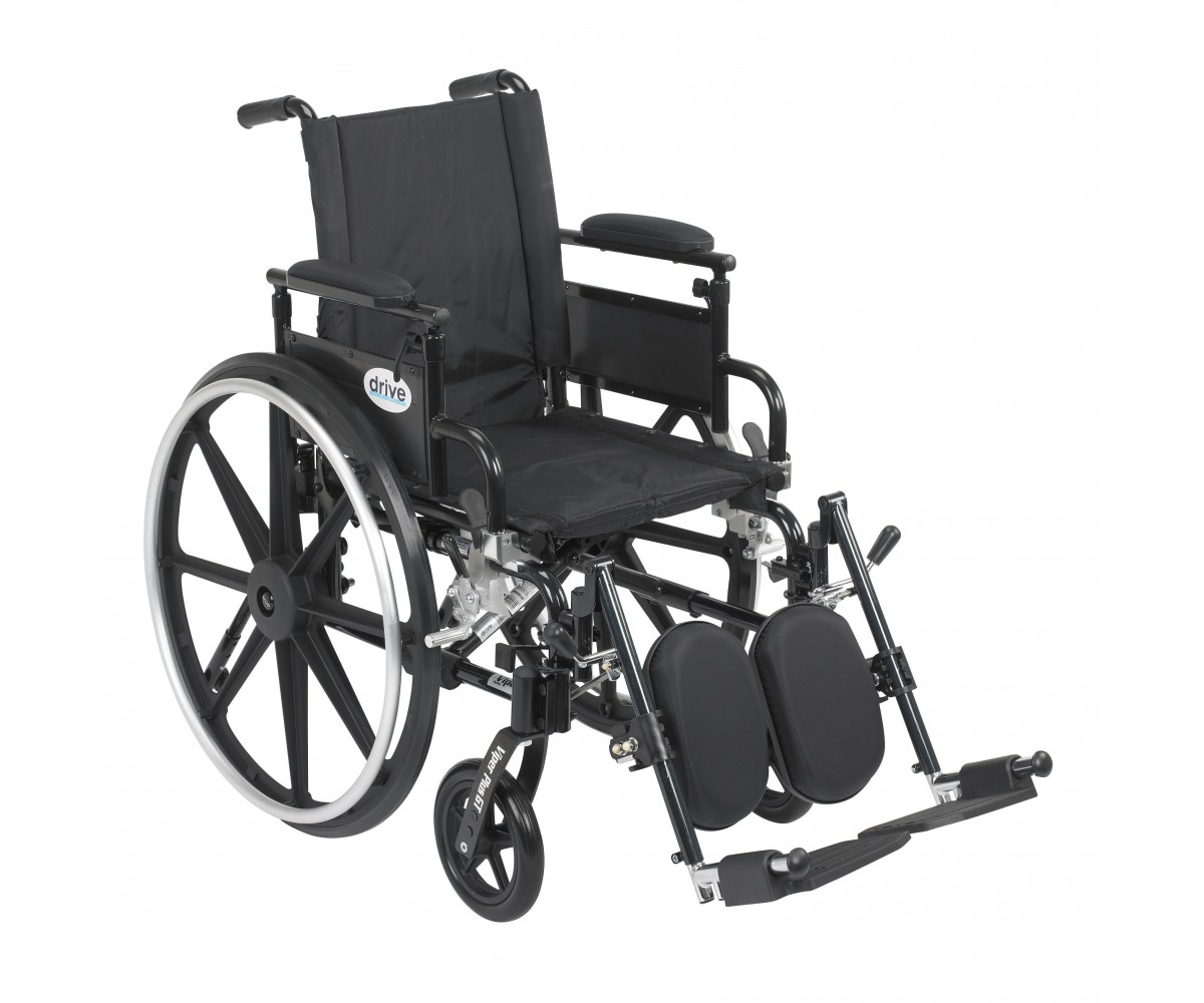Viper Plus GT Wheelchair with Flip Back Removable Adjustable Desk Arm and Elevating Leg Rest