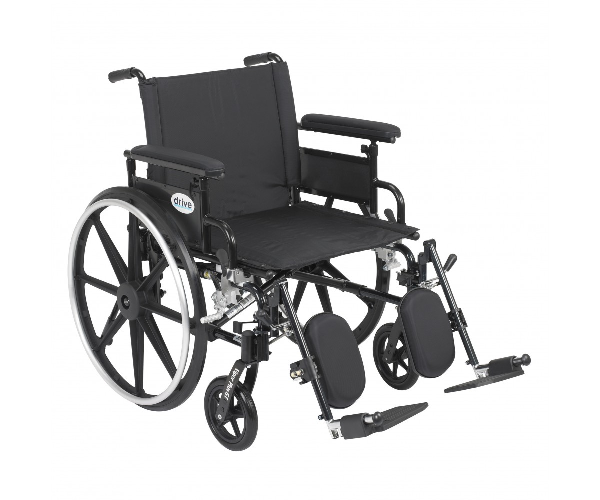 Viper Plus GT Wheelchair with Flip Back Removable Adjustable Full Arm and Elevating Leg Rest