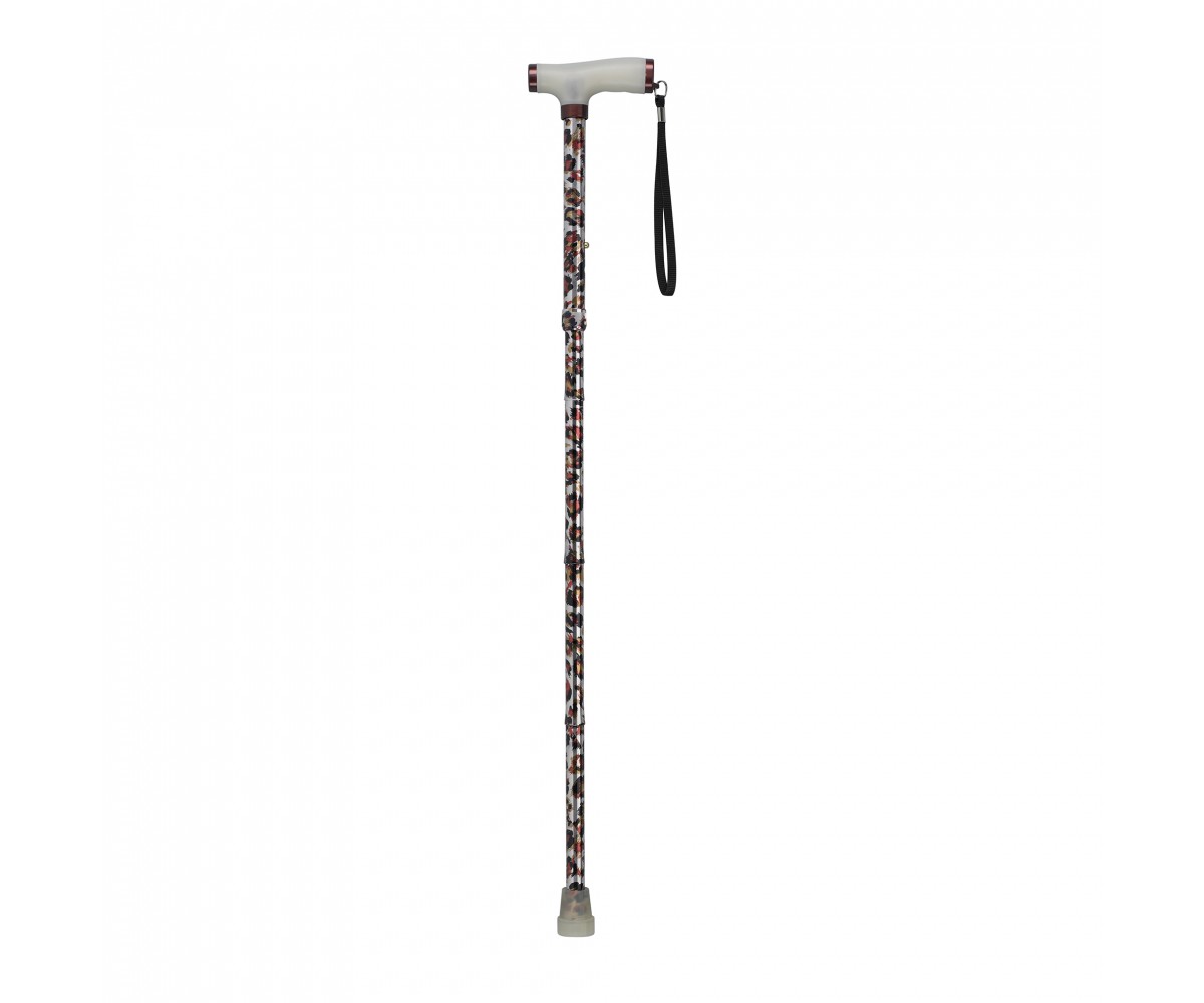Leopard Folding Canes with Glow Gel Grip Handle