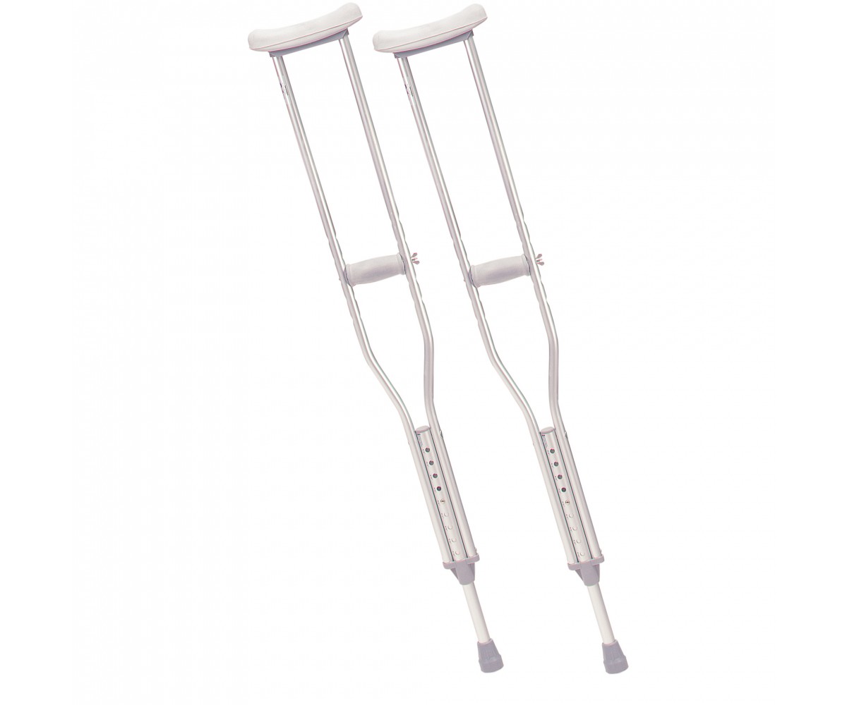 Tall Adult Walking Crutches with Underarm Pad and Handgrip