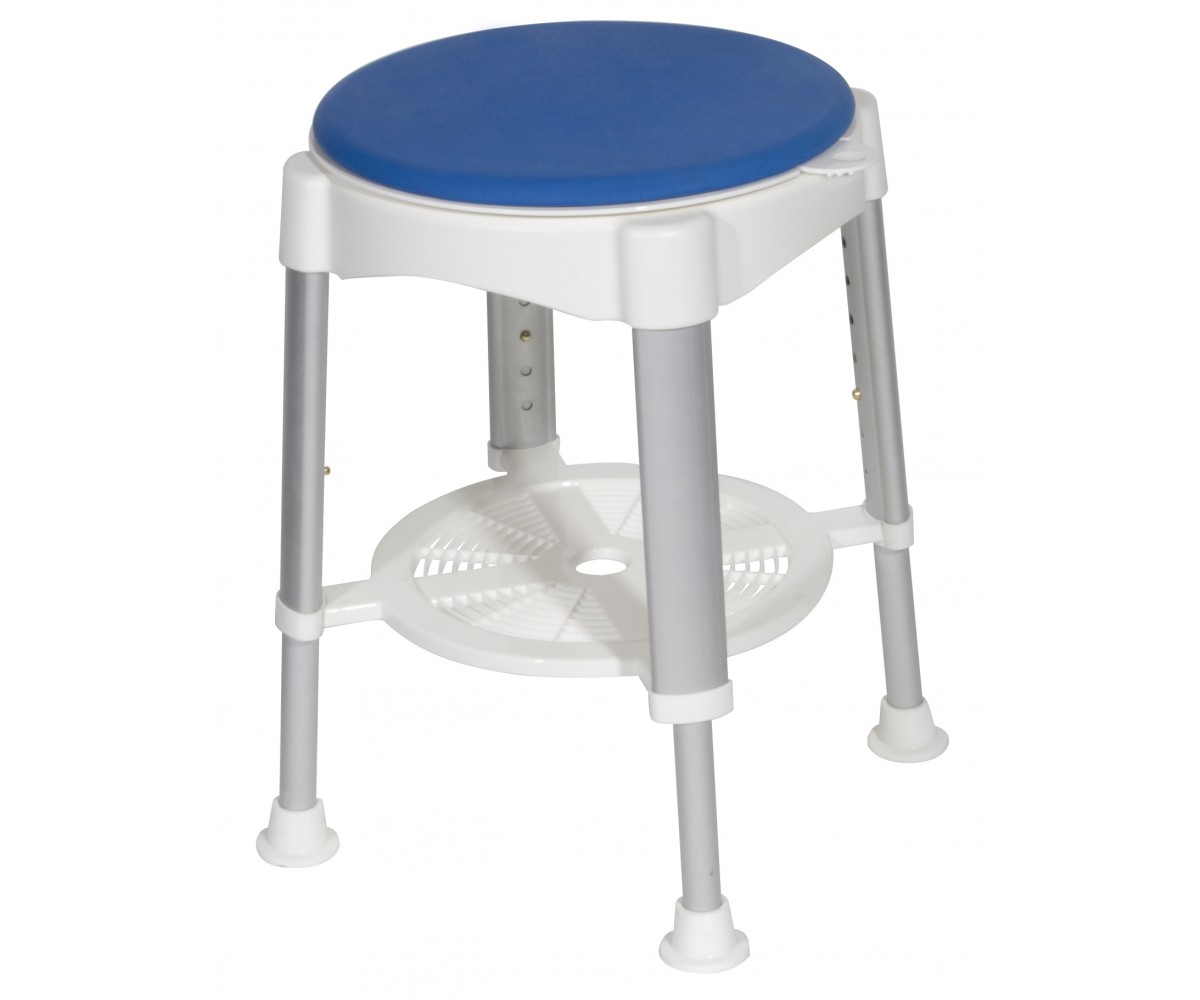 Bath Stool with Padded Rotating Seat