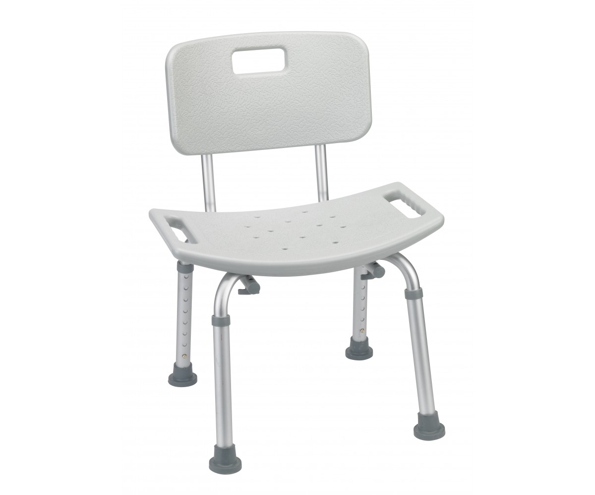 Grey Bathroom Safety Shower Tub Bench Chair with Back