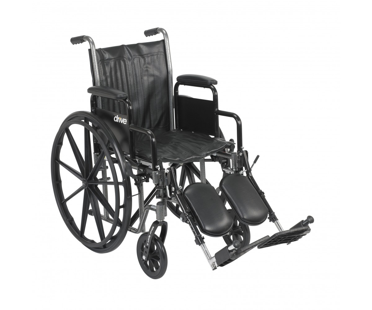 Silver Sport 2 Wheelchair with Detachable Desk Arms and Elevating Leg Rest