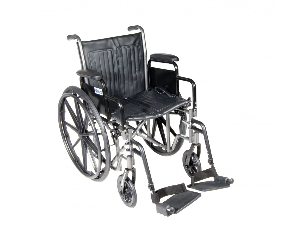 Silver Sport 2 Wheelchair with Detachable Desk Arms and Swing Away Footrest