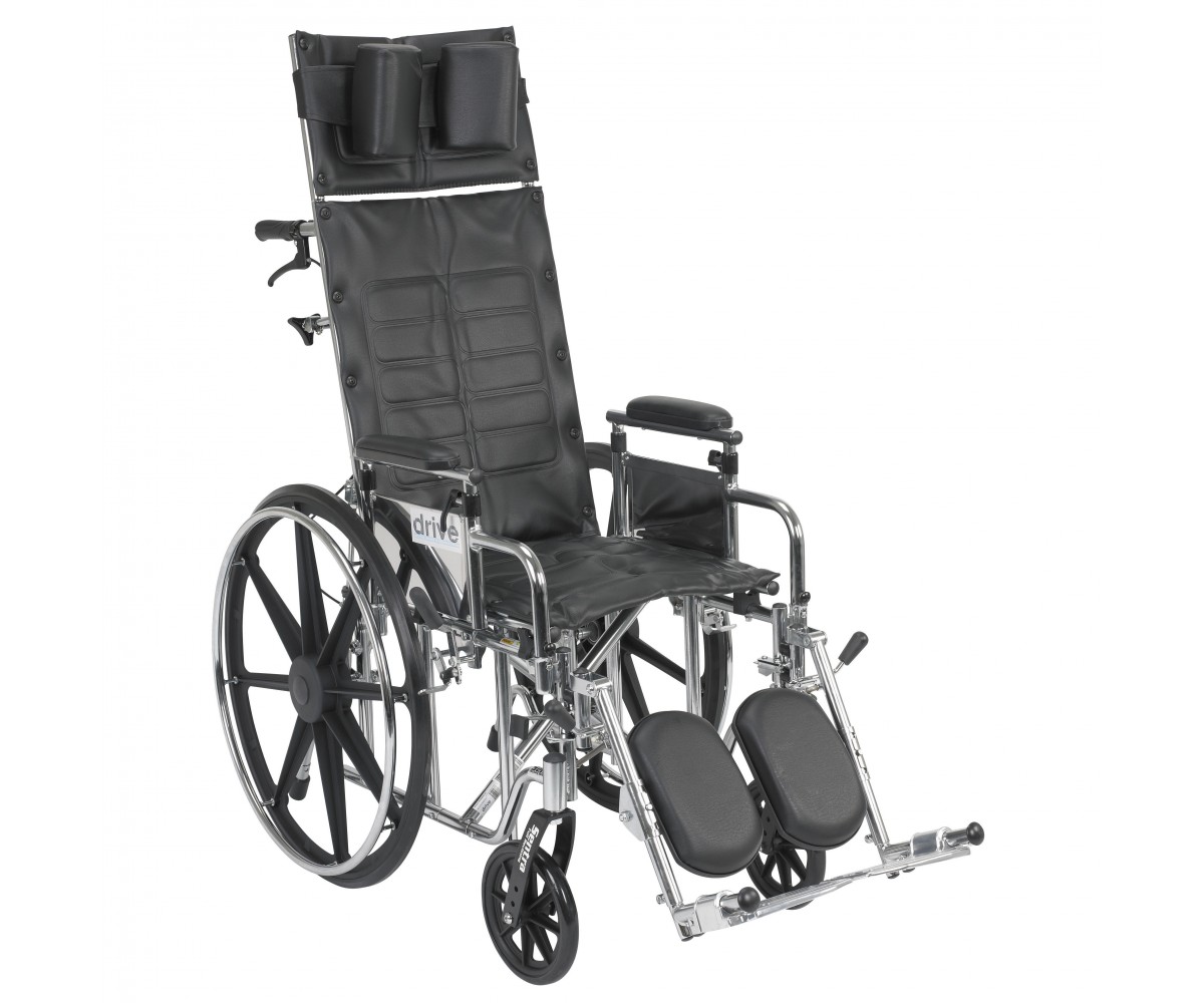 Sentra Reclining Wheelchair with Detachable Adjustable Desk Arms