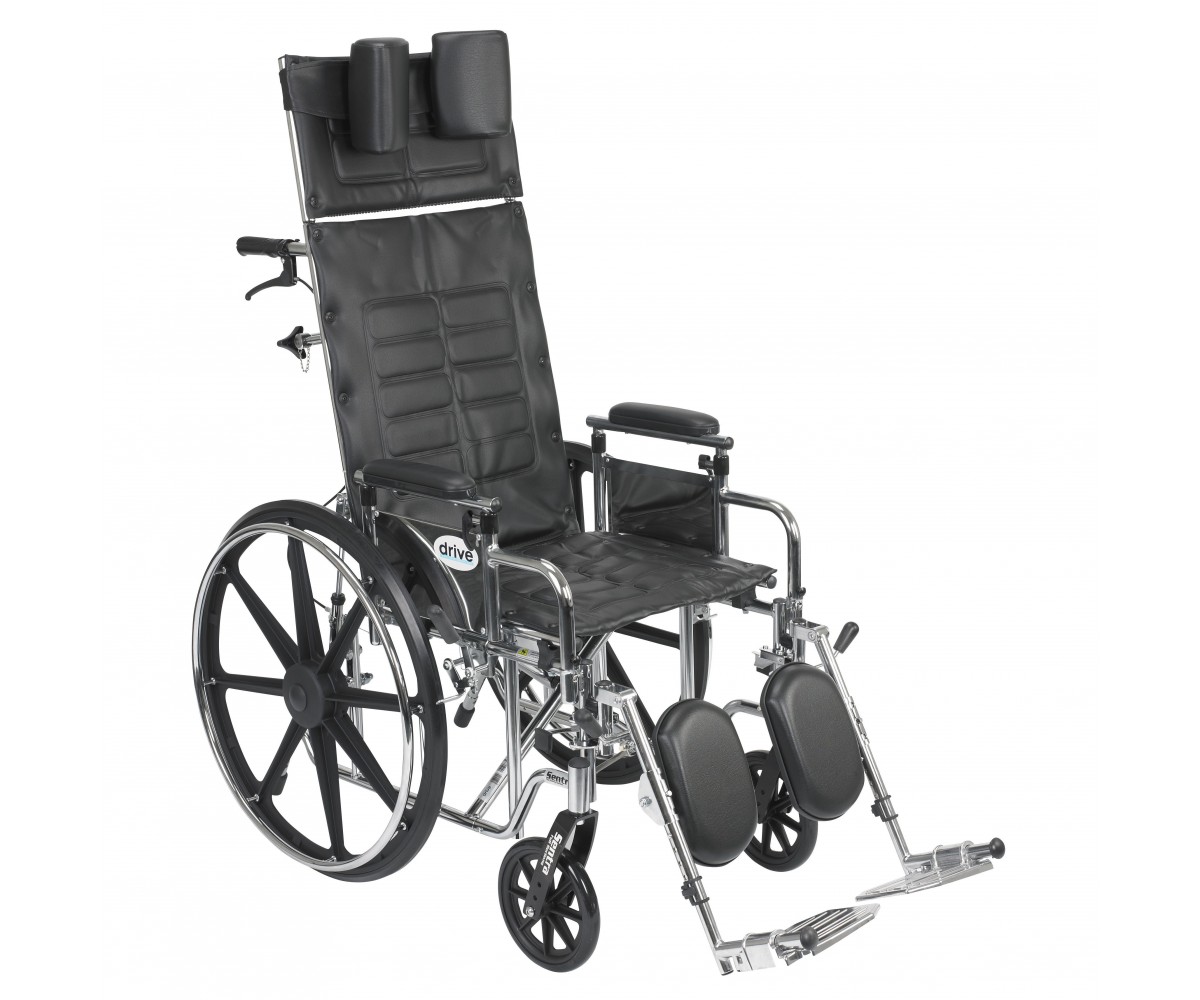 Sentra Reclining Wheelchair with Detachable Adjustable Desk Arms