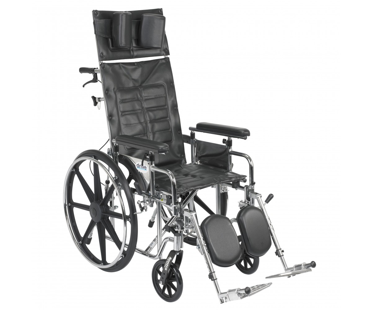 Sentra Reclining Wheelchair with Detachable Adjustable Full Arms