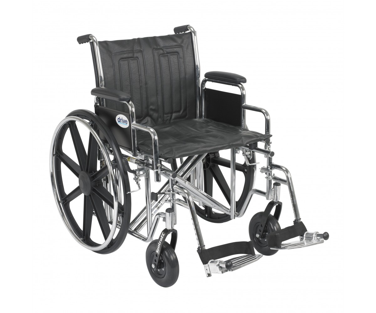 Sentra EC Heavy Duty Wheelchair with Detachable Desk Arms and Swing Away Footrest