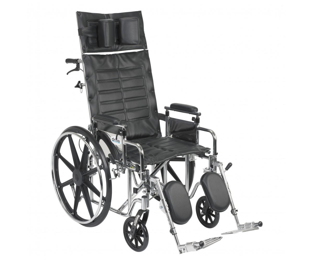 Sentra Reclining Wheelchair with Detachable Adjustable Desk Arms