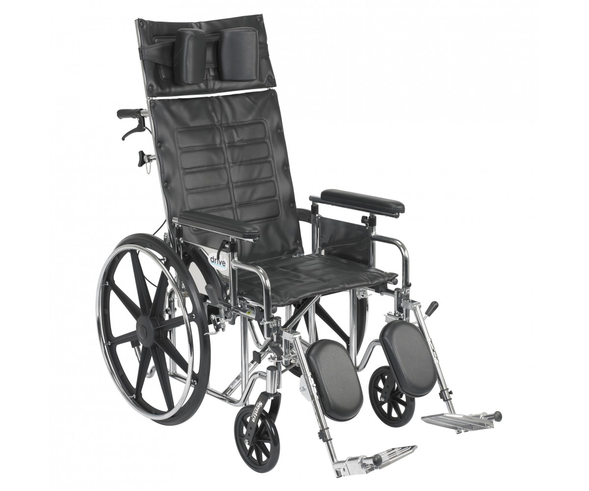 Sentra Reclining Wheelchair with Detachable Adjustable Full Arms