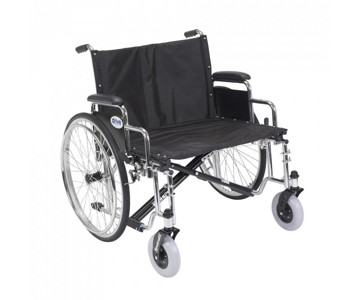 Sentra EC Heavy Duty Extra Wide Wheelchair with Detachable Desk Arms