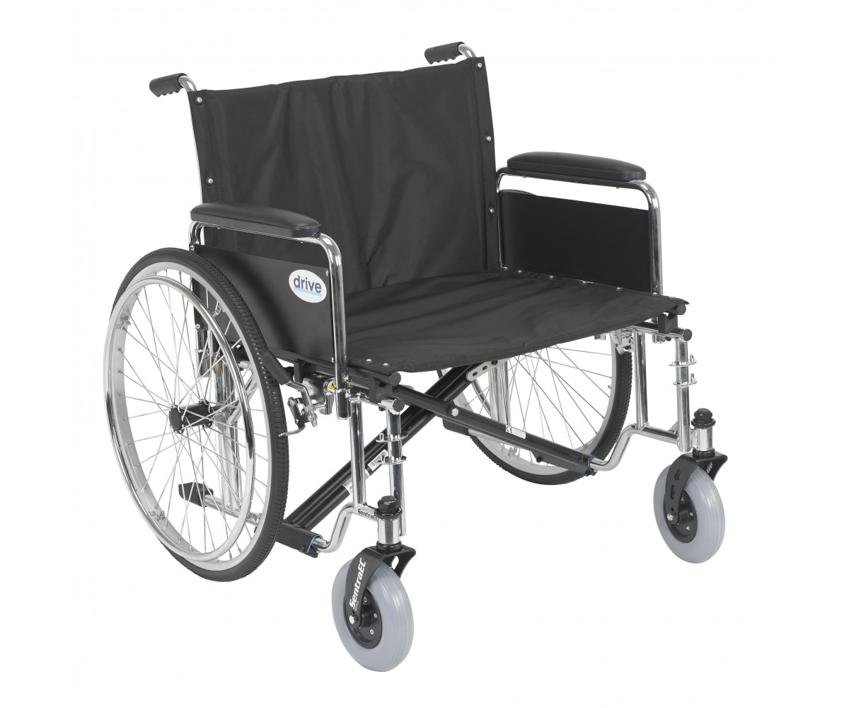 Sentra EC Heavy Duty Extra Wide Wheelchair with Detachable Full Arms