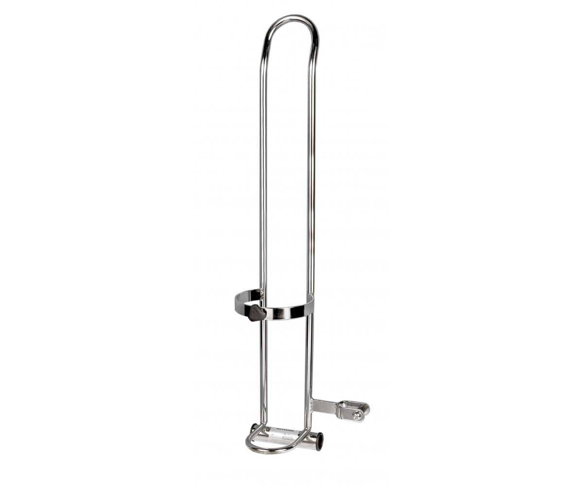 Universal Wheelchair Oxygen "E" Cylinder Holder with IV Pole Attachment
