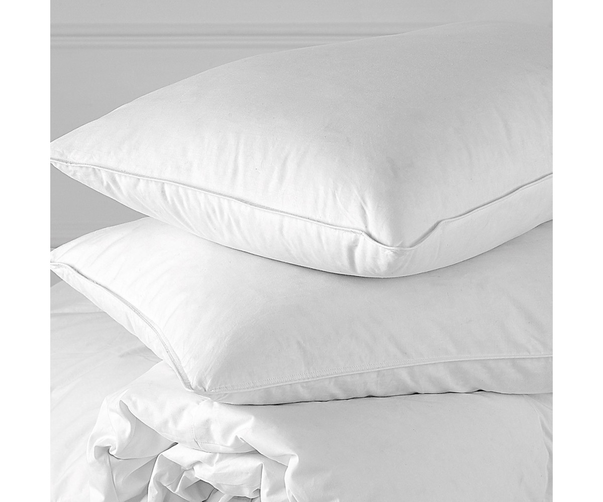 DeluxeComfort Three Chamber Goose Down Bed Pillow 30 x 18 Queen 100 Cotton 400 Thread Count Innovative Three Chamber Design The Ultimate In Sleep Comfort