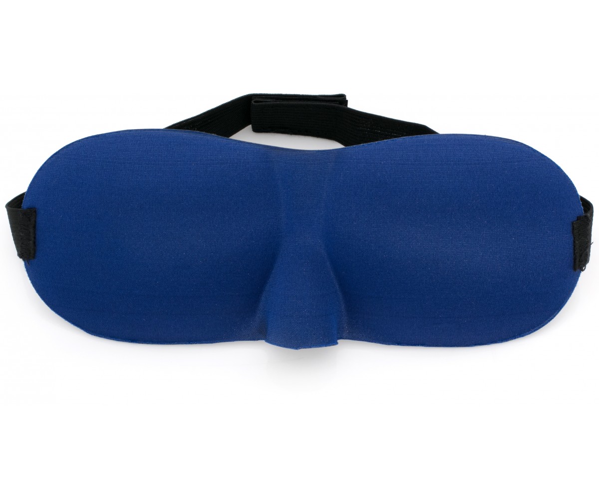 Luxury Eye Mask - The JetRest - Royal Blue Molded Design completely blocks out light