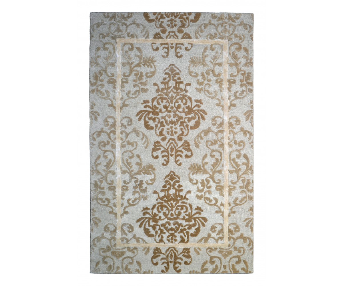 Handmade Wool/ Viscose Persian Ivory/ Beige 5' x 8