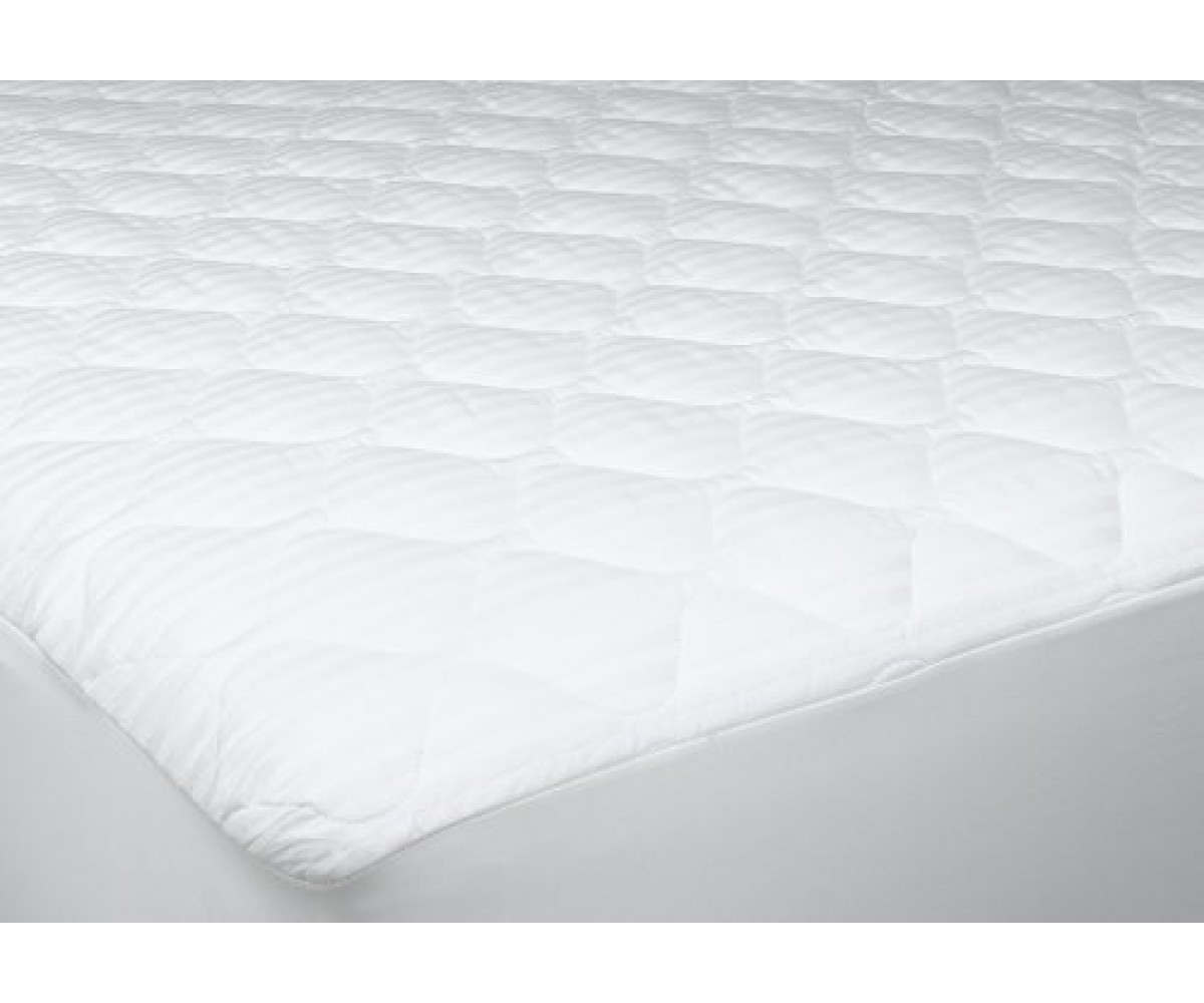 Deluxe 100 Cotton Damask Stripe Mattress Pad Full Size
