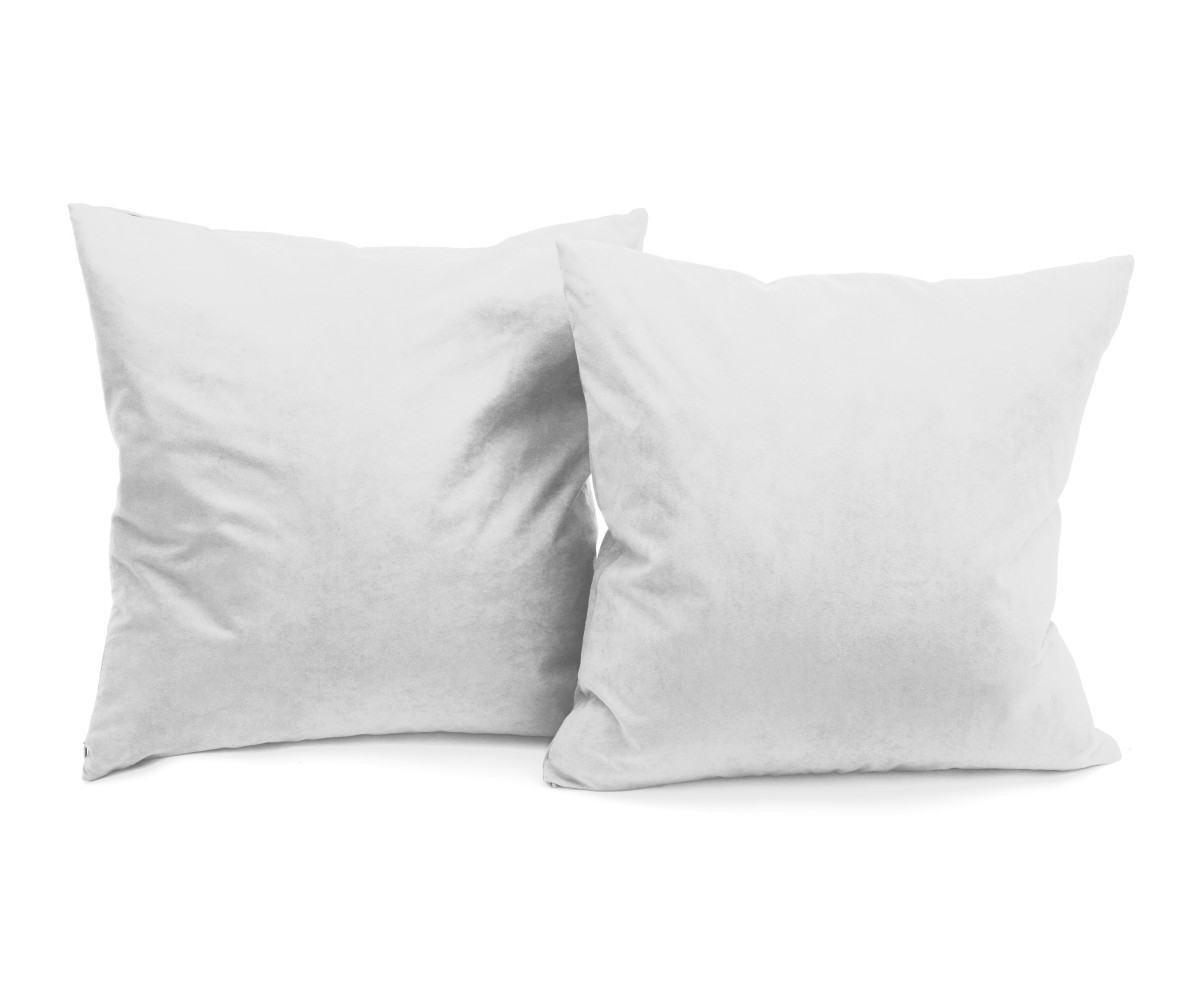 Microsuede Deco Pillow - 18x18 - Feather And Down Filled Pillows - Pack of 2 - Grey